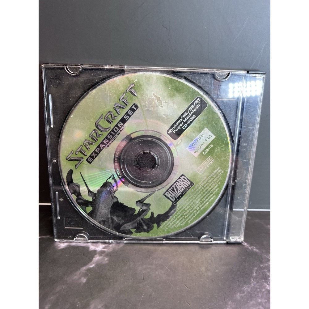 Starcraft PC Expansion Set Brood War CD-ROM Disc‎ 1998 Blizzard Disc Only